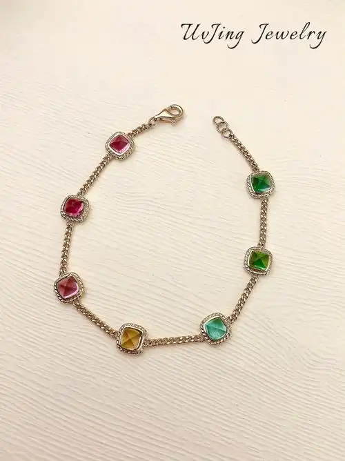 [玫瑰r][玫瑰r]客定欣赏,之前碧玺裸石做成手链拉,-有种宝格丽珠宝