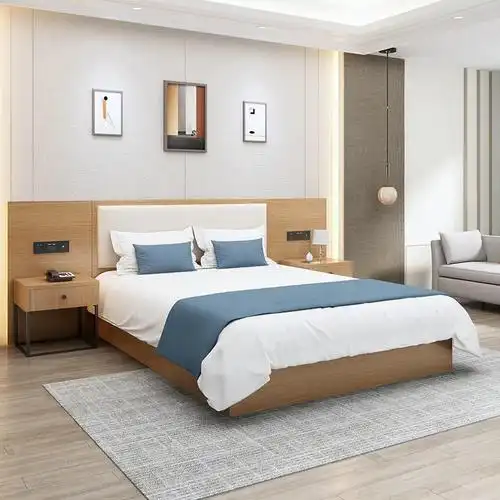 宾馆床酒店家具广东厂家公寓民宿单床双床出租房家具标间单间全套