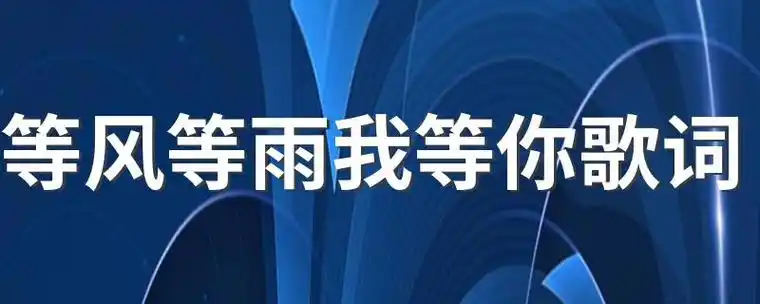 等风等雨我等你歌词等风等雨我等你歌曲简介