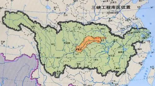 三峡工程地理位置图