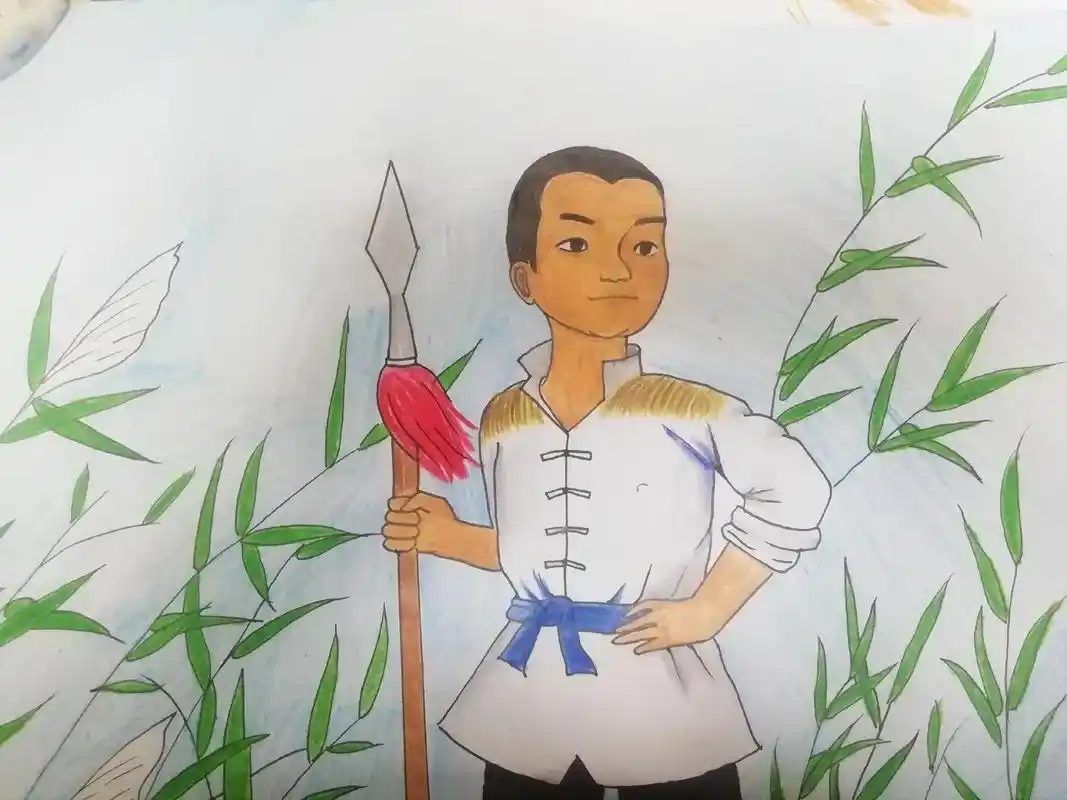 小英雄雨来#绘画 - 抖音