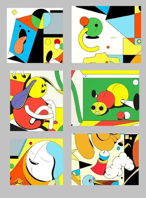 风格鲜明的描边插画