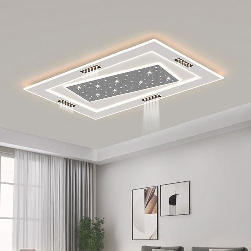 长方形led吸顶灯大气简约大厅房间灯饰时尚餐厅流星空主卧带射灯