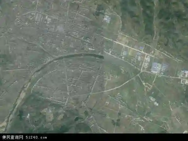 中国湖北省襄阳市谷城县石花镇地图(卫星地图)