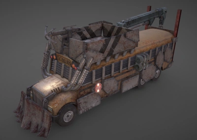 次时代 pbr 末日战车 丧尸 改装装甲车 强弩 防御 生化危机