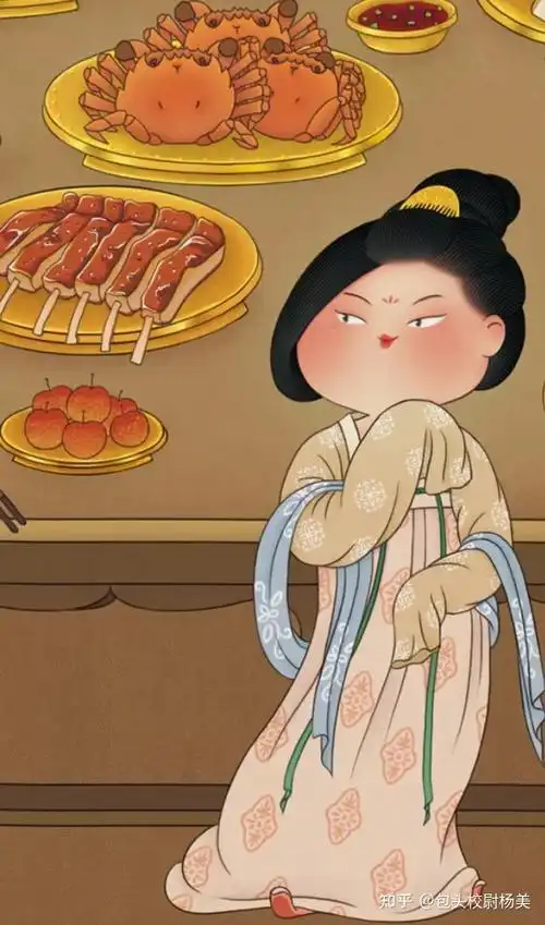 校尉带您欣赏可爱插画超萌的胖脸仕女图