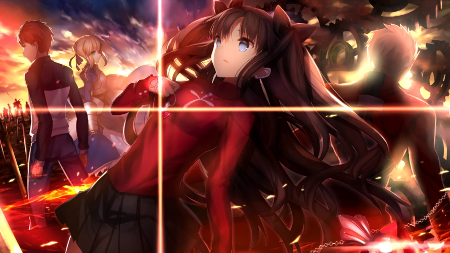 电脑高清壁纸裁剪远坂凛在圣杯战争中背负世家命运的双马尾少女