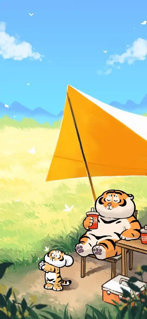 "可爱的胖虎"手机高清壁纸·图源:我不是胖虎君·原图上传,记得查看