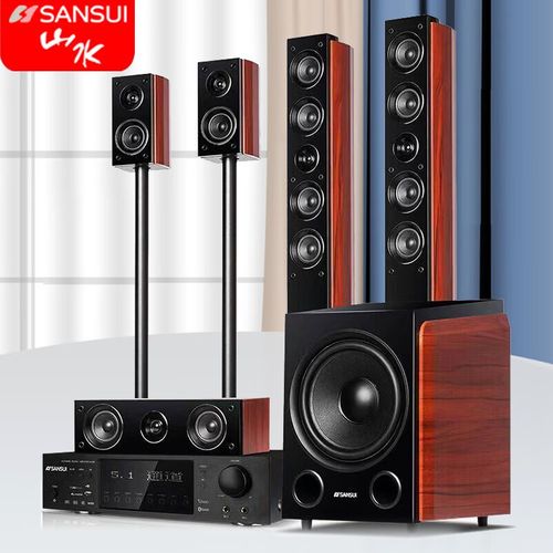 1声道环绕音箱低音炮木质音箱落地式家居环绕立体声蓝牙音响 豪华版