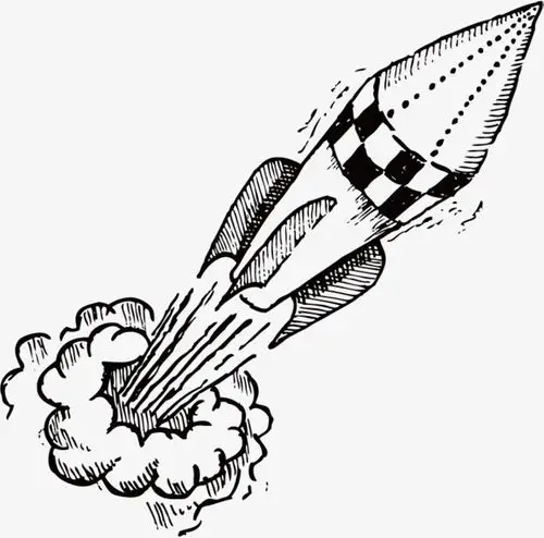 水果手绘手绘素描矢量导弹