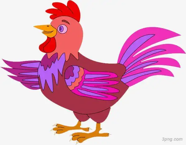 卡通彩色大公鸡造型