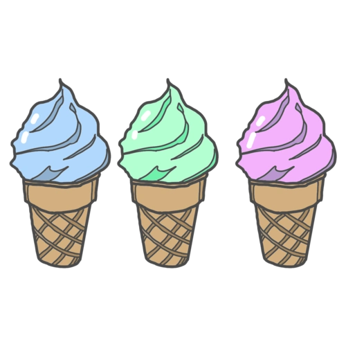 手绘冷饮冰淇淋插画图片