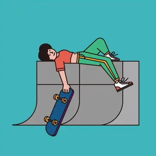 原创插画-滑板系列