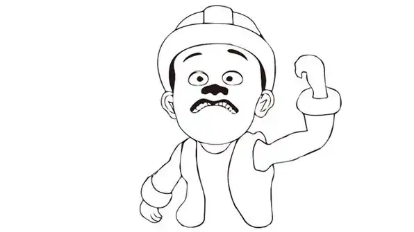 卡通光头强简笔画