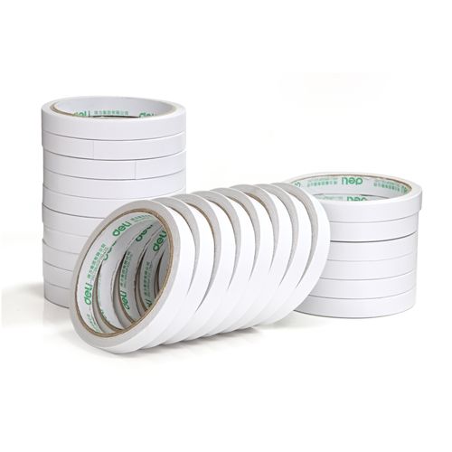 得力双面胶30401两面棉纸背宽12cm10y胶带胶带