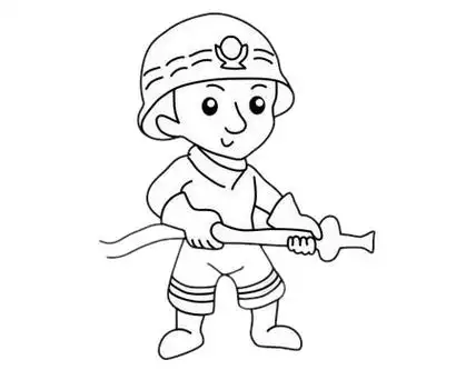 勇敢的消防员简笔画简单画法步骤图片大全