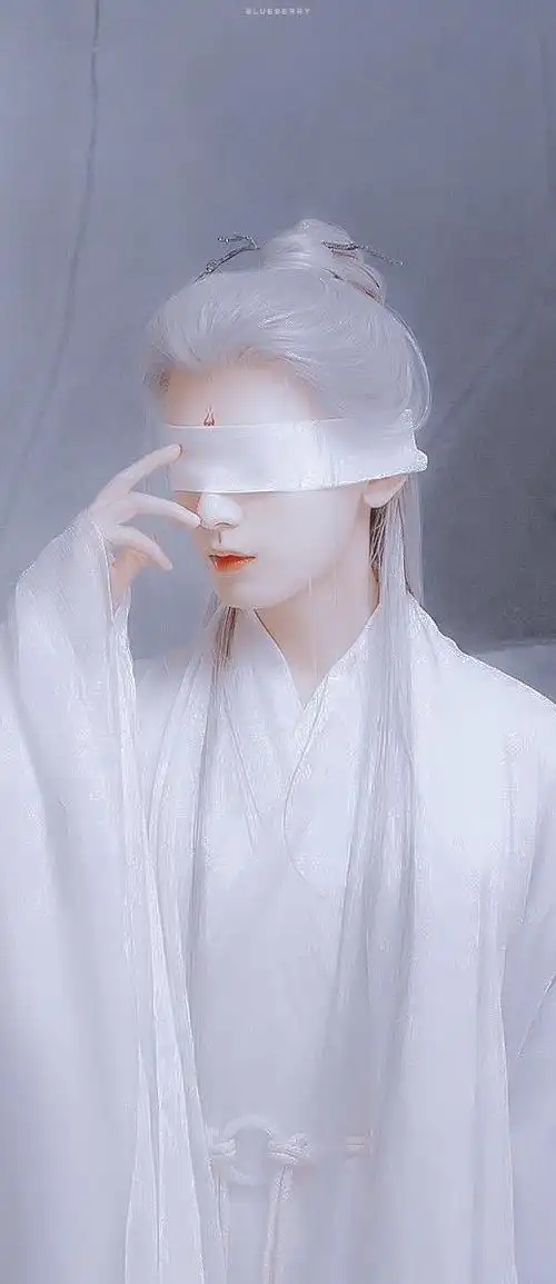 终于等到成毅白发蒙眼造型#咱们就是说成毅的古装造型的这个白衣醚圹