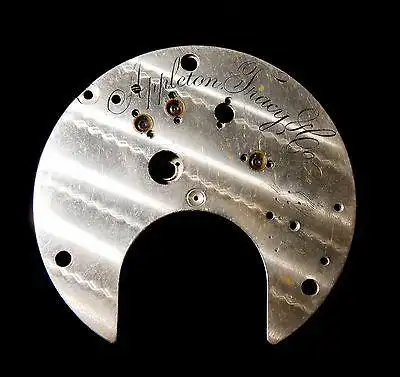 waltham appleton pocket watch movement plate