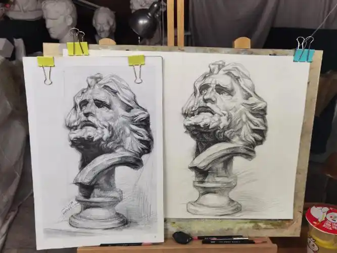 零基础素描  #素描  #素描石膏头像  #绘画步骤