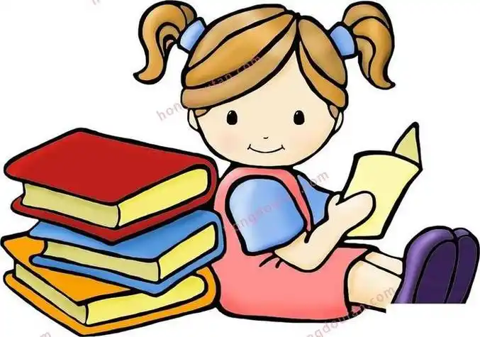 读书的小女孩简笔画图片小女孩看书认真简笔画读书的小女孩简笔画图片