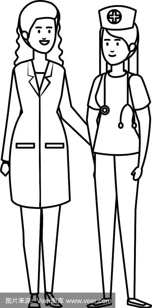 职业女性医生和护士角色
