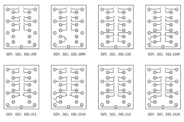 dzj-210中间继电器接线图及技术参数-上海上继科技有限公司