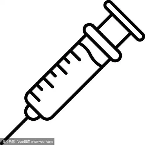 医疗注射器图标轮廓风格