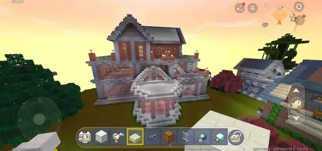 《迷你世界》之极致享受,玩家自制天空小镇地图,展现温馨一刻