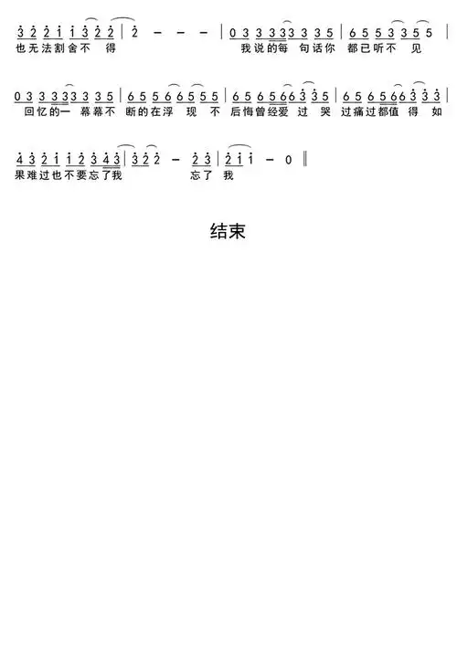 感谢你曾经来过歌词简谱