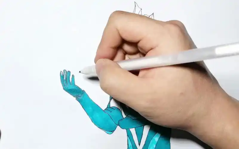 1分钟教你画托雷基亚奥特曼早期型,最优雅的奥特曼反派,奥特曼简笔画