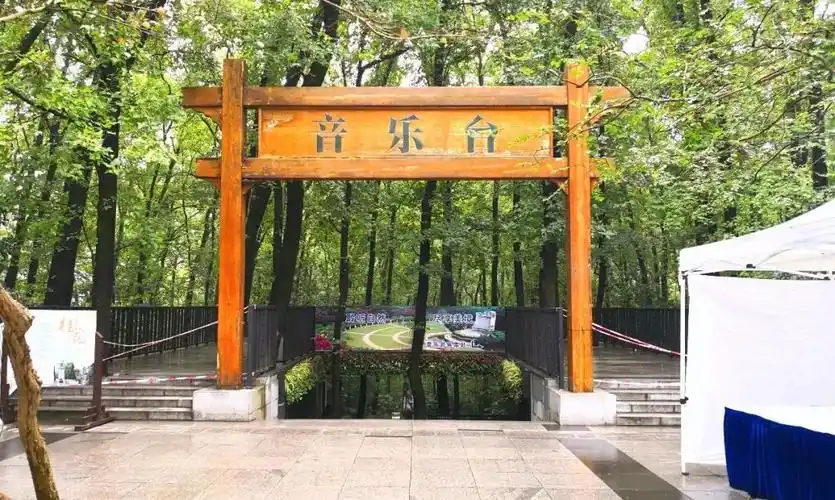 星空音乐会演出当晚,观众从音乐台正门进入哦