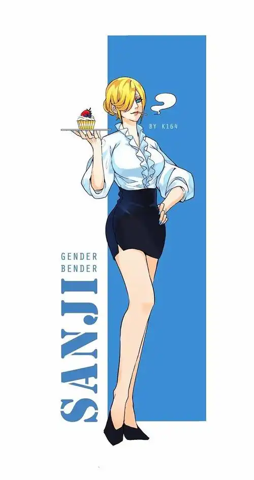 当海贼王里面的人物娘化,索隆形成反差萌,其他人则是这样!