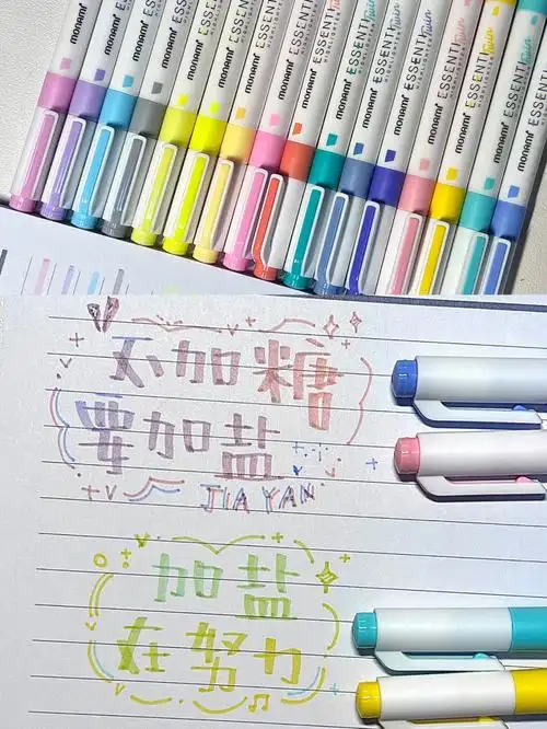 你还不知道荧光笔的小头可以写可爱体吗