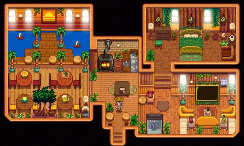 星露谷物语姜岛小屋室内装修布局无mod