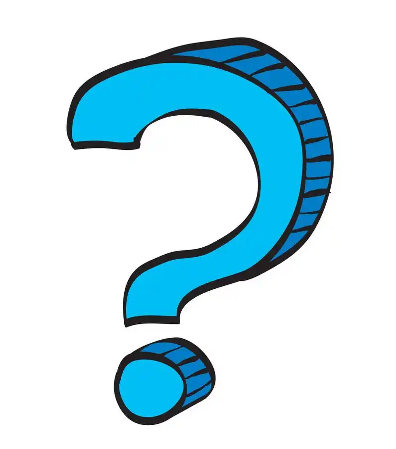 卡通问题符号,卡通问号符号.矢量图.