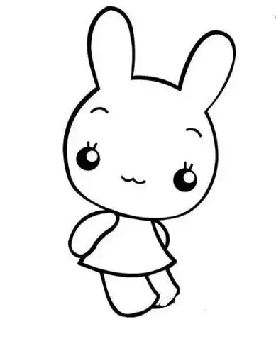 儿童简笔画小白兔小兔子简笔画教程