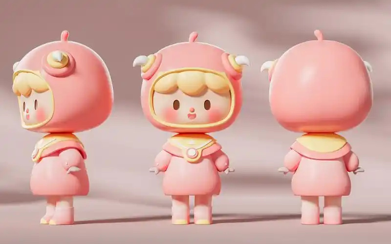 c4d zbrush卡通ip潮玩:小公主全流程案例