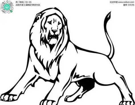 雄狮简笔画雄狮简笔画图片霸气凶猛