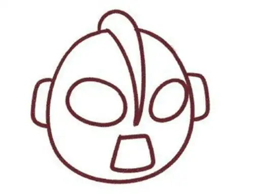 奥特曼脸谱简笔画