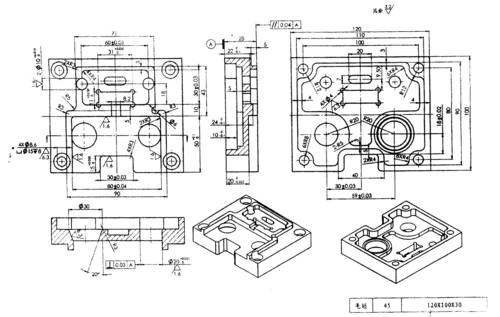 数控加工中心技师练习图 2答案