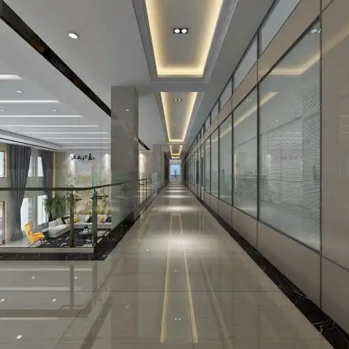 企业办公楼装修图片  办公楼进门大厅装修效果图 500平米 现代风格