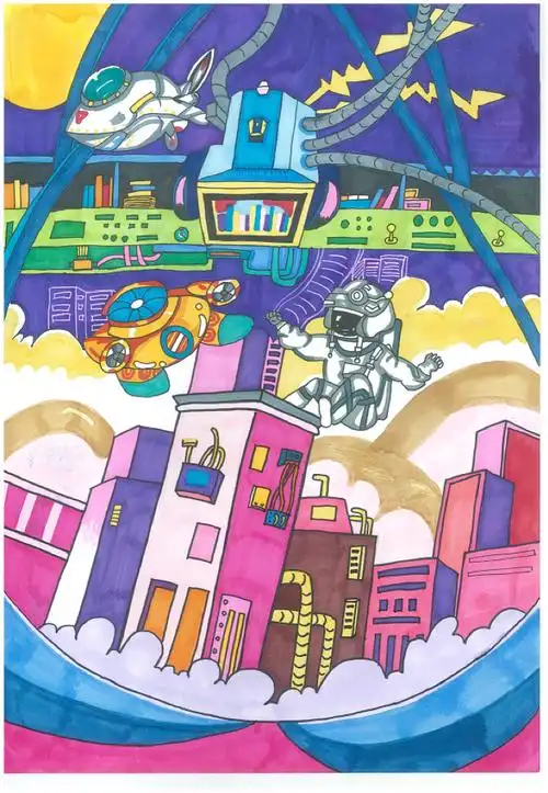 航天主题 科创筑梦青山 青少年优秀科普绘画作品 - 智慧妈咪网