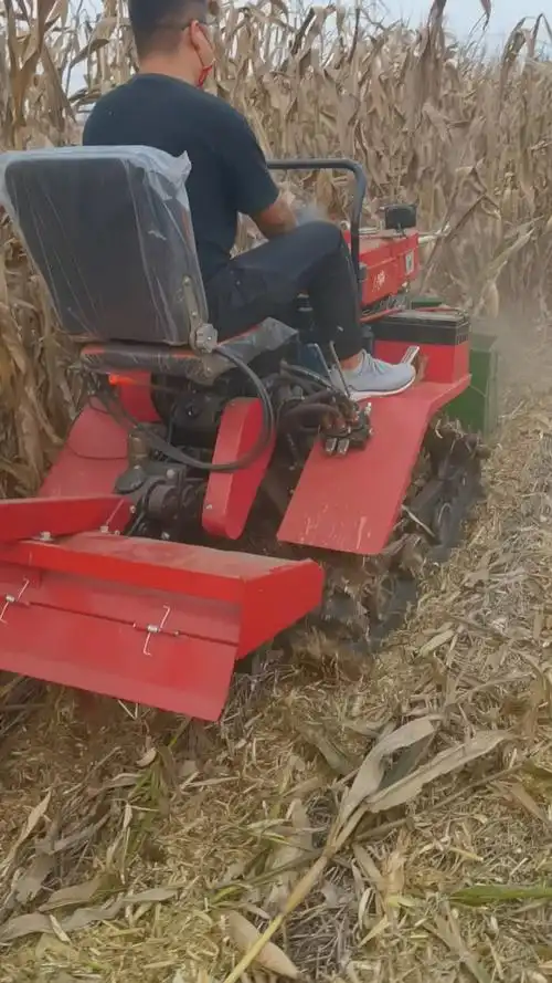 微型玉米收割履带微型玉米收割机几百公斤北方水田看自重说多了没用