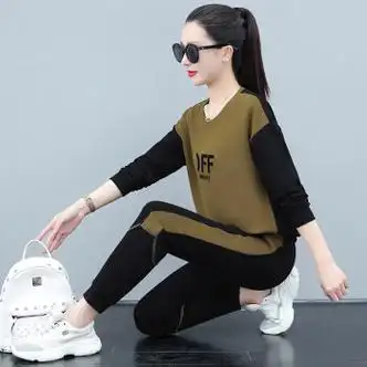 运动户外>运动服饰>套装>吖嘎派(yagapai)>吖嘎派春季运动套装女两件