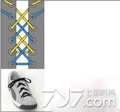 低帮帆布鞋双色双横系法,这种双色鞋带系法,简约又不失时尚关键是还很