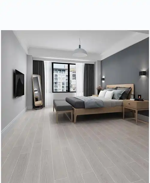 北欧卧室地板砖通体全瓷仿实木地板砖15x90灰色阳台防滑木纹瓷砖g1530