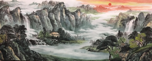 实力派画家曹恒江山水画小六尺全景欣