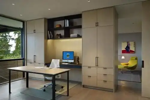 原木风格衣帽间书房设计效果图大全