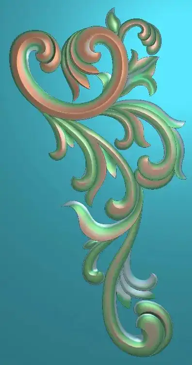 洋花精雕图#精雕制图 - 抖音