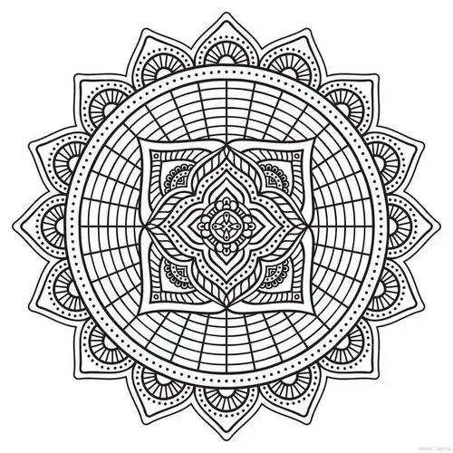 曼陀罗起源于印度,是一种精美的几何图案,常用于佛教仪式,修行,绘画和